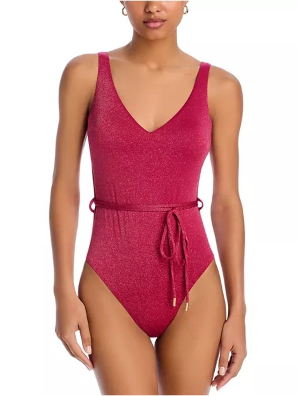 Aqua Shimmery Magenta One-Piece Swimsuit
